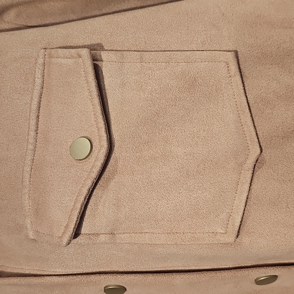 Blank NYC Think Pretty Faux Suede Shacket Sz S in Dusty Rose NWOT MSRP $98 - Picture 5 of 13